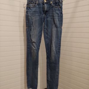 True Religion Halle Mid-rise Super Skinny Size 24